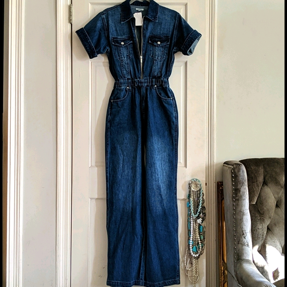 LAST ONE! 1920's Style Aviation Denim Jumpsuit